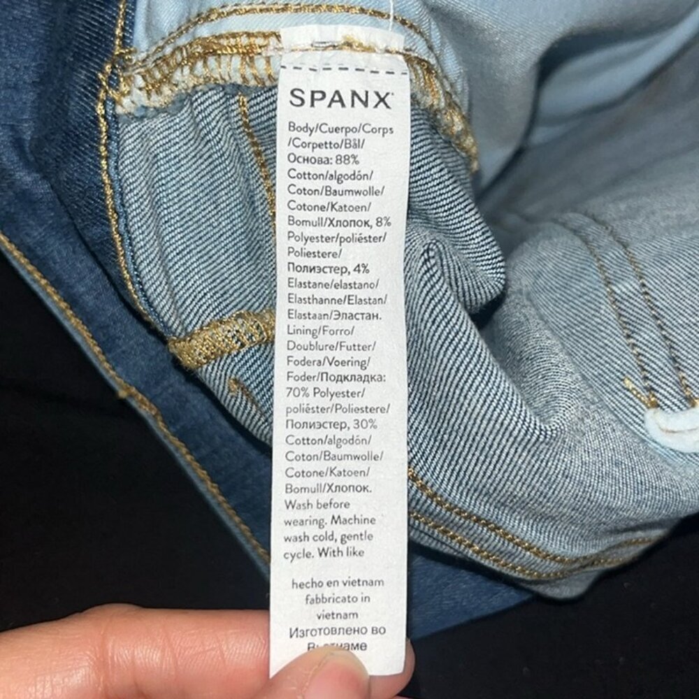 Spanx SPANXshape EveryWear Cropped Wide Leg Pull-On Jeans Patch Pocket 3X (26) - Picture 10 of 10